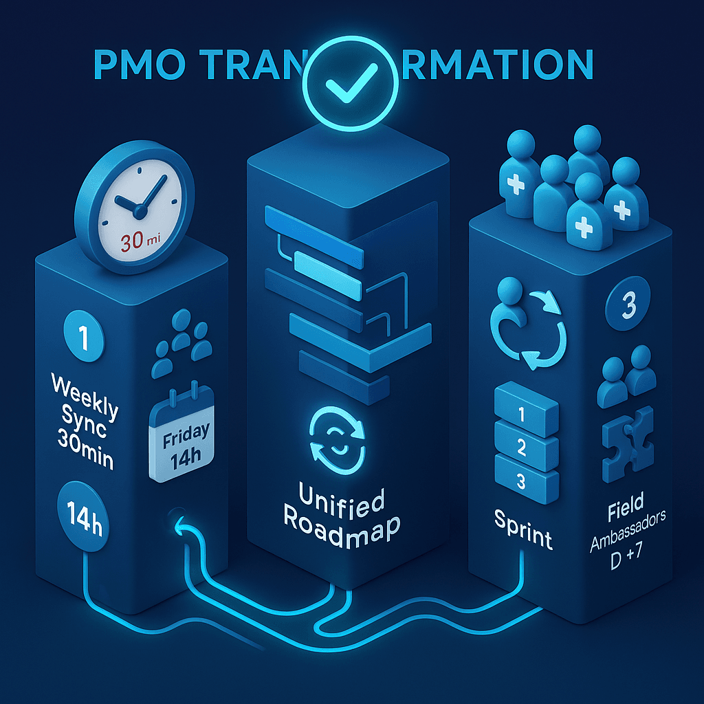 PMO digital healthcare transformation: coordinating 12 players